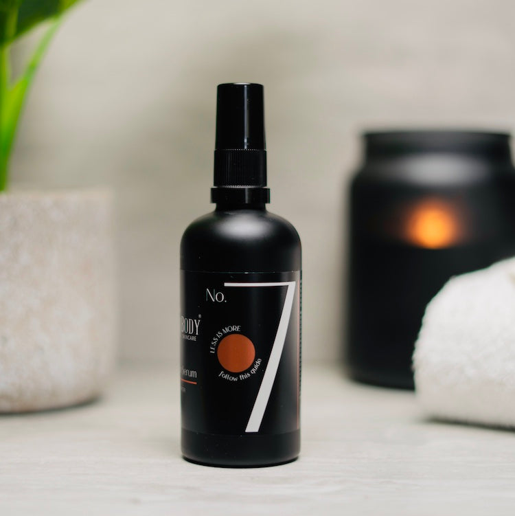 Two women, One is Holding the FAB Skincare No.7 Youth Elixir Serum